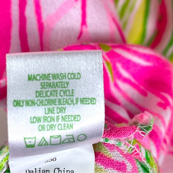 LILLY PULITZER Girls’ Size 8 Carlotta Maxi Dress Pink Floral Print Gold Accents - Picture 13 of 13